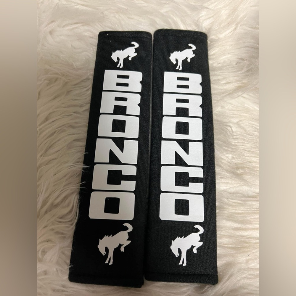 2 sets (4 total pieces) Bronco seatbelt covers